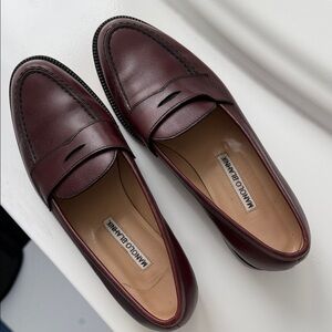 Manolo Blahnik Men's Deep Red Loafers
